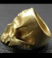 Photo4: 10k Gold Large Skull Without Jaw Ring(Mud Finish)