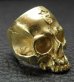 Photo18: 10k Gold Large Skull Without Jaw Ring(Mud Finish)