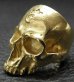 Photo16: 10k Gold Large Skull Without Jaw Ring(Mud Finish)