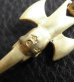 Photo17: 10k Gold Half Single Skull Dagger Round Bottom Pendant(Mud Finish)