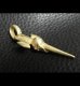 Photo13: 10k Gold Half Single Skull Dagger Round Bottom Pendant(Mud Finish)