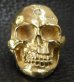 Photo6: 10k Gold Half Large Skull Ring