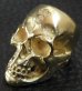 Photo5: 10k Gold Half Large Skull Ring