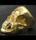 Photo4: 10k Gold Half Large Skull Ring