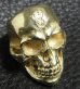 Photo2: 10k Gold Half Large Skull Ring (2)