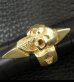 Photo4: 10k Gold Skull with Spike Ring