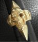 Photo3: 10k Gold Skull with Spike Ring