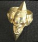 Photo6: 10k Gold Skull with Spike Ring