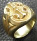 Photo9: 10k Gold Sculpted Oval Signet Ring