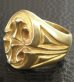 Photo6: 10k Gold Sculpted Oval Signet Ring