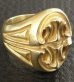 Photo5: 10k Gold Sculpted Oval Signet Ring