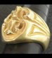 Photo3: 10k Gold Sculpted Oval Signet Ring