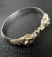 Photo3: 18k Gold Half Horse Triangle Wire Bangle