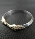 Photo4: 18k Gold Half Horse Triangle Wire Bangle