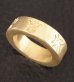 Photo3: Gold Flat Bar Ring Bold