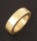 Photo9: Gold Flat Bar Ring Bold