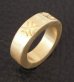 Photo6: Gold Flat Bar Ring Bold