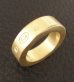 Photo8: Gold Flat Bar Ring Bold