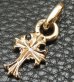 Photo5: 10k Gold 1/16 Grooved Cross Pendant