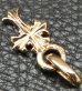 Photo3: 10k Gold 1/16 Grooved Cross Pendant