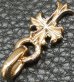 Photo2: 10k Gold 1/16 Grooved Cross Pendant (2)