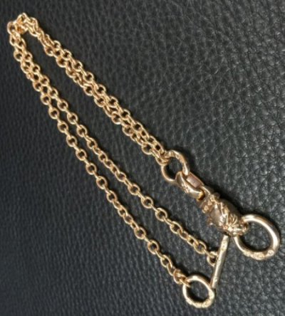 Photo2: Quarter 10k Gold Old Bulldog With 14k Gold 5mm Wide Necklace