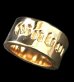 Photo1: 10k Gold Wide Gaboratory Cigar Band Ring (1)