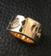 Photo5: 10k Gold Wide Gaboratory Cigar Band Ring