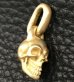 Photo7: 10k Green Gold Quarter Single Skull Pendant (Mud Finish)