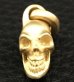 Photo4: 10k Green Gold Quarter Single Skull Pendant (Mud Finish)