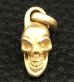 Photo3: 10k Green Gold Quarter Single Skull Pendant (Mud Finish)