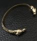 Photo2: 10k Gold Quarter Horse Triangle Wire Bangle (2)