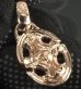 Photo5: 10k Red Gold Quarter Sclupted Oval Pendant