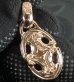 Photo4: 10k Red Gold Quarter Sclupted Oval Pendant