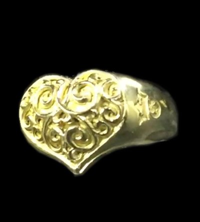 Photo1: 10k Gold Heart Ring