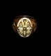 Photo1: 18k Cross Oval Signet Ring (1)