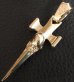 Photo4: 18k Gold Single Skull Dagger Square Bottom Pendant