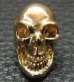 Photo3: 18k Gold Single Skull Beads