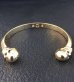 Photo9: 18k Gold Half Size Skull Triangle Wire Bangle