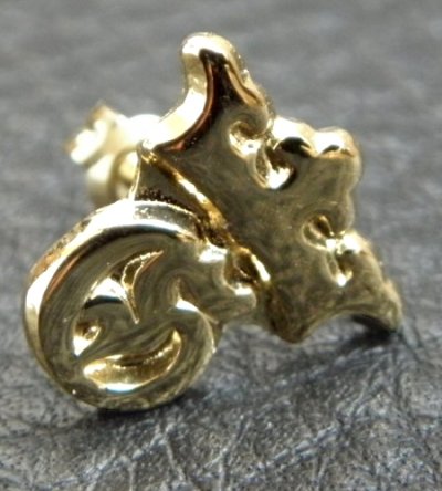 Photo3: 18k Gold G&Crown Pierce