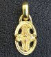 Photo2: 18k Quarter Sclupted Oval Pendant (2)