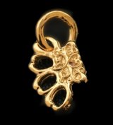 18k Gold 1/128 Mini Knuckle Duster Pendant