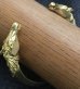 Photo10: 18k Gold Horse Triangle Wire Bangle