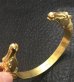 Photo6: 18k Gold Horse Triangle Wire Bangle