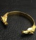 Photo5: 18k Gold Horse Triangle Wire Bangle