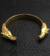 Photo4: 18k Gold Horse Triangle Wire Bangle