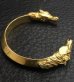 Photo3: 18k Gold Horse Triangle Wire Bangle