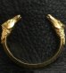 Photo2: 18k Gold Horse Triangle Wire Bangle (2)