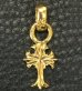 Photo3: 24k Gold 1/16 Grooved Cross Pendant