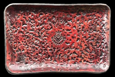 Photo1: Gaboratory Textured Leather Gun Tray  [Red]